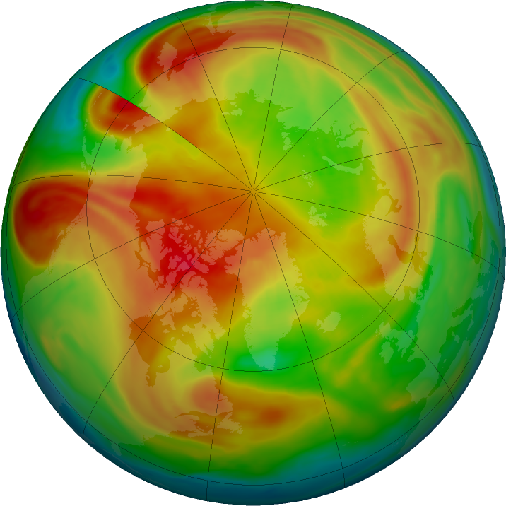 Arctic ozone map for 04 March 2021